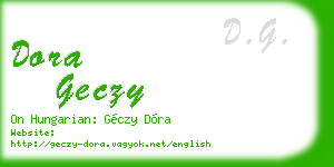 dora geczy business card