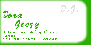 dora geczy business card